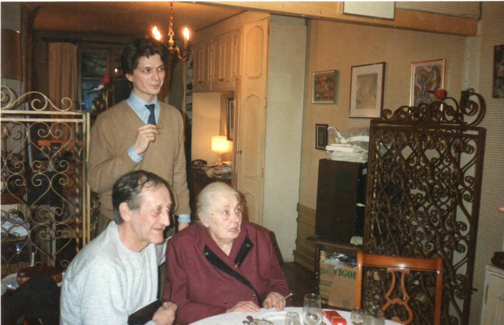  Kovtoune, Alexis Tiesenhausen, Valentine Marcadé, Paris, 36 rue Saint-Sulpice, février 1989 (photo Jean-Claude Marcadé)