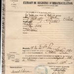 Immatriculation à Paris en 1910 de Sarah Stern, alias Sonia Terk-Delaunay